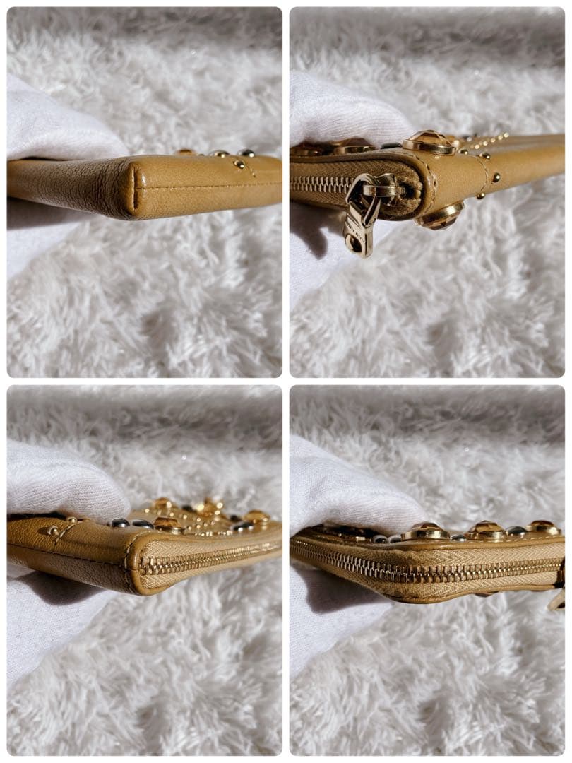 激レア✨ミュウミュウ　ケース　スタッズ　ビジュー　ラインストーン　黄色