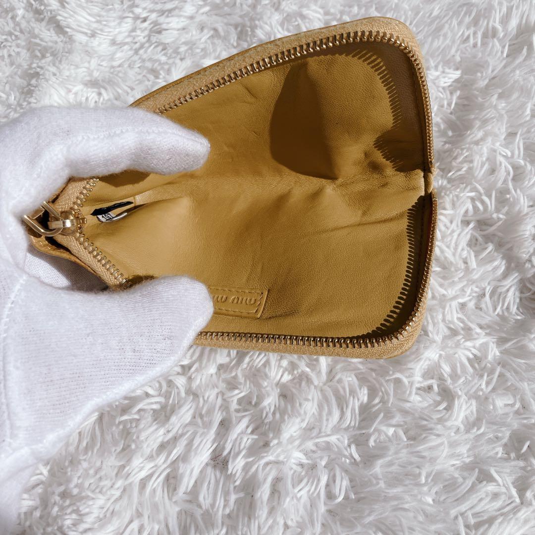 激レア✨ミュウミュウ　ケース　スタッズ　ビジュー　ラインストーン　黄色