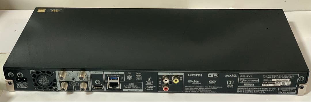 2番組同時録画 1TB SONY ブルーレイレコーダー BDZ-ZW1500