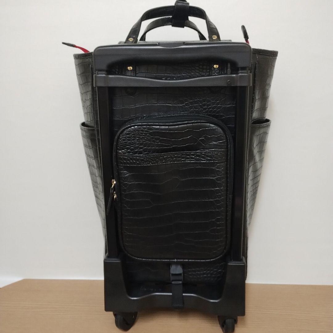 黒 クロコダイル調 キャリーケース