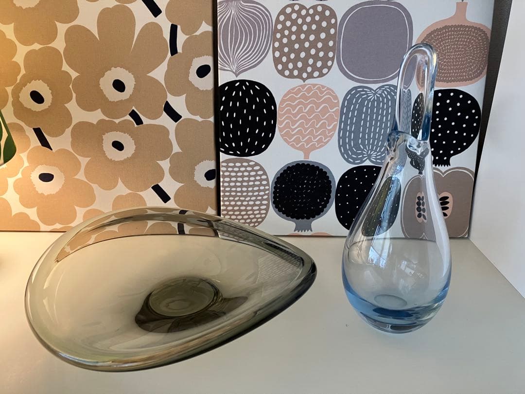 ホルムガード Holmegaard Fioniaガラスボウルとフラワーベース