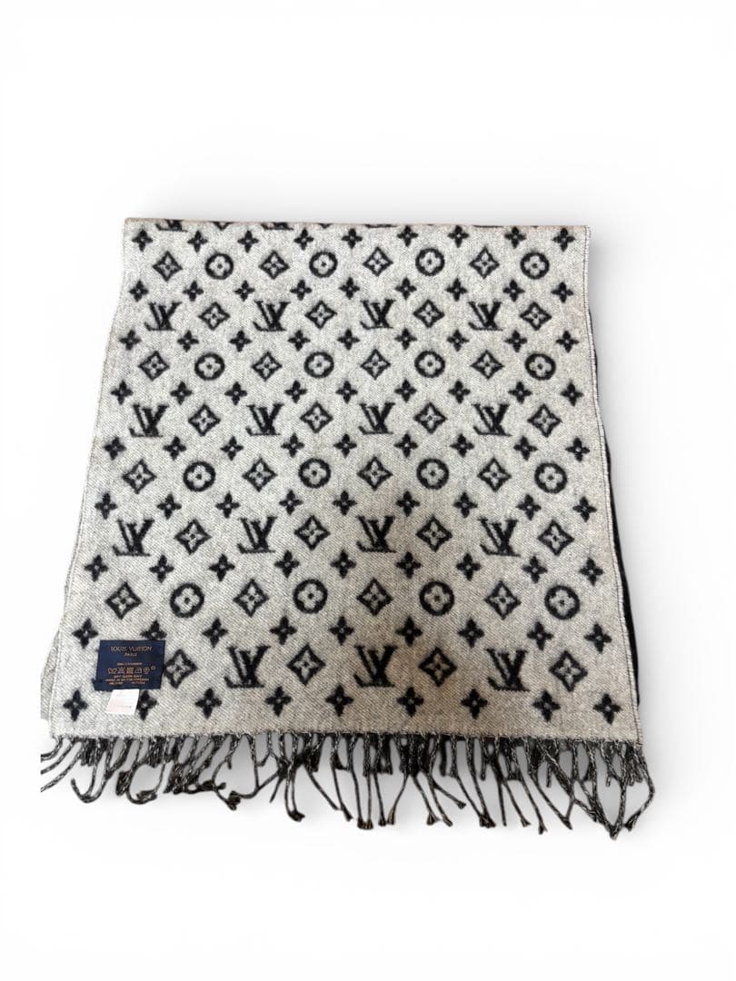 [美品]LOUIS VUITTON エシャルプ モノグラム カシミヤ マフラー