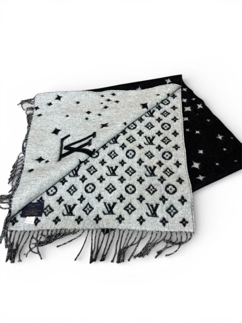 [美品]LOUIS VUITTON エシャルプ モノグラム カシミヤ マフラー