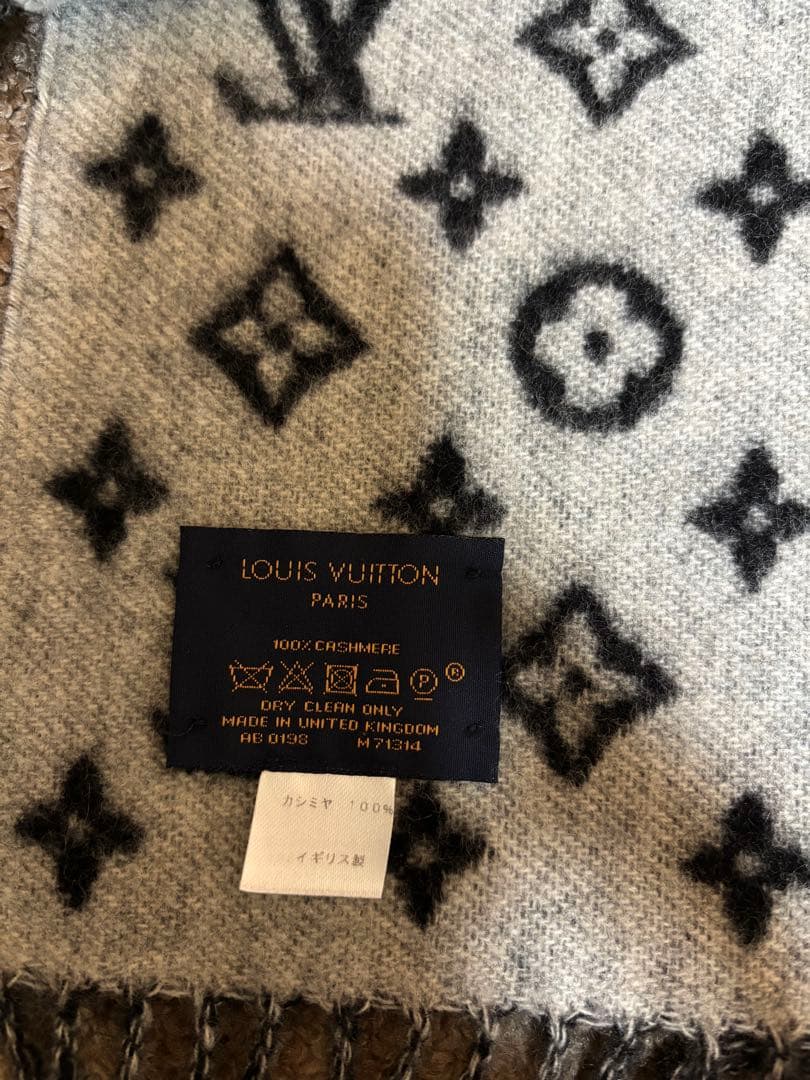 [美品]LOUIS VUITTON エシャルプ モノグラム カシミヤ マフラー