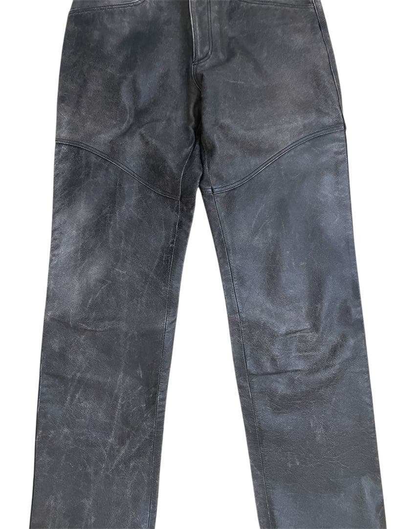 あ*い様 jean paul gaultier レザーパンツ 本革 牛革 90s