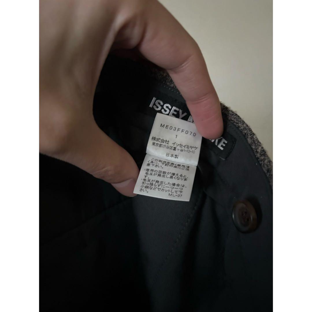 2000A/W issey miyake \"毛足長め起毛\" グレー スラックス