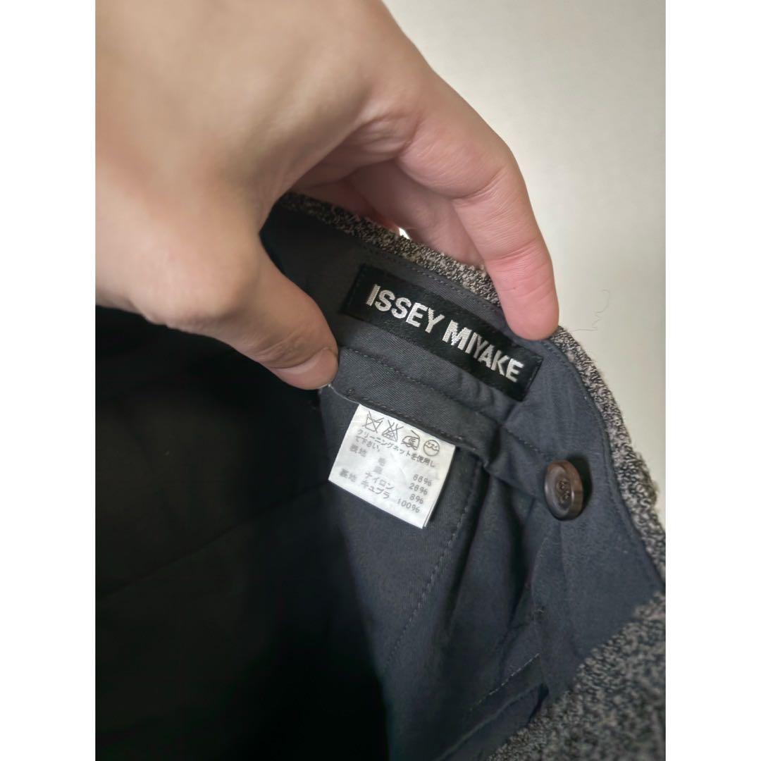 2000A/W issey miyake \"毛足長め起毛\" グレー スラックス