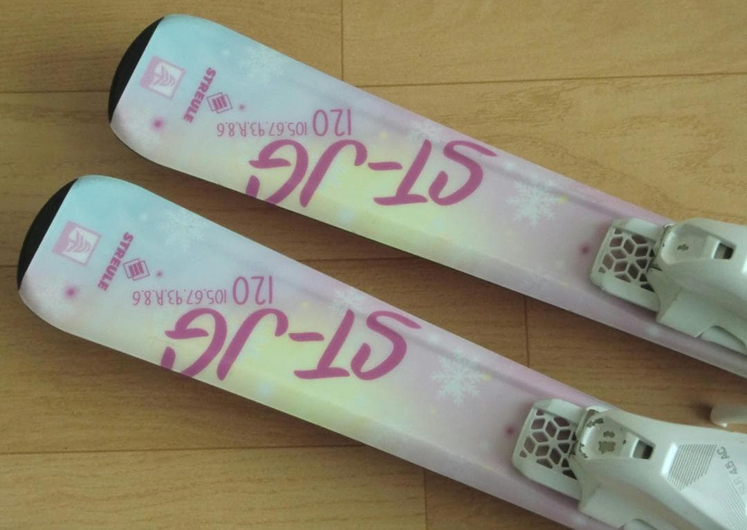 ■■12月・1月限定■送料無料■子供用スキーフルセット■120/22■WAX済■