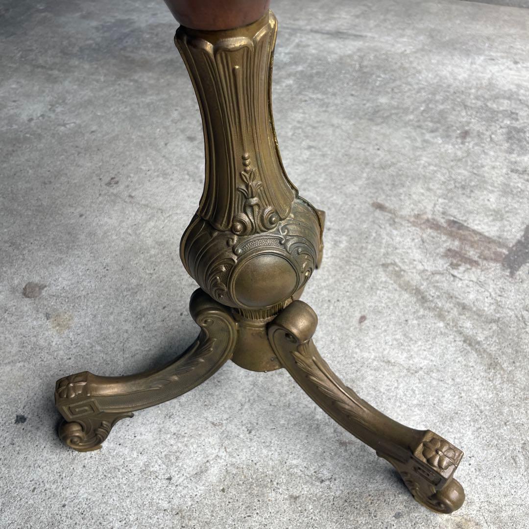 イタリア製 ハンガーポール ハンガーラック 輸入家具 チーク真鍮 ゴールド