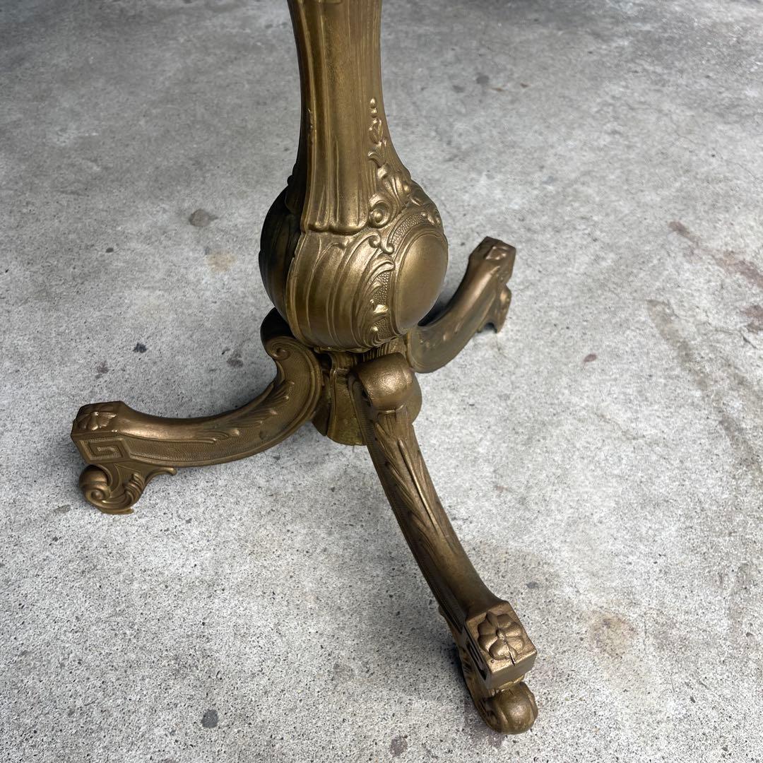 イタリア製 ハンガーポール ハンガーラック 輸入家具 チーク真鍮 ゴールド