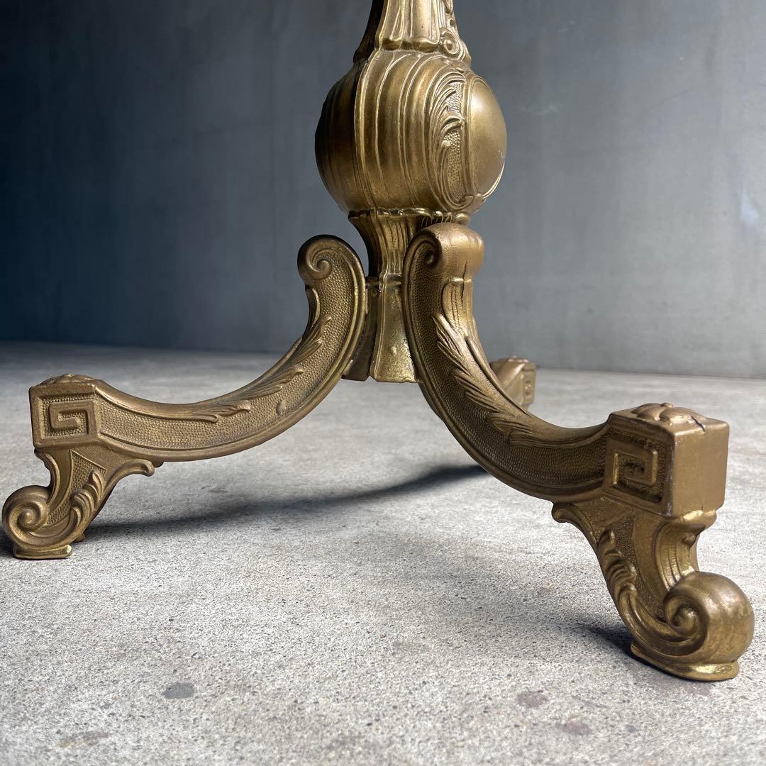 イタリア製 ハンガーポール ハンガーラック 輸入家具 チーク真鍮 ゴールド