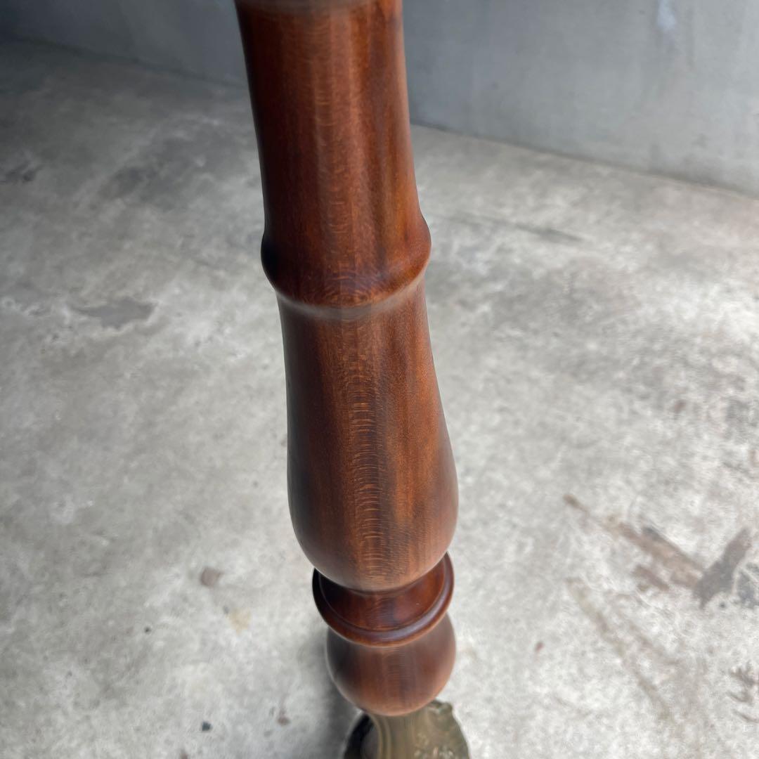 イタリア製 ハンガーポール ハンガーラック 輸入家具 チーク真鍮 ゴールド