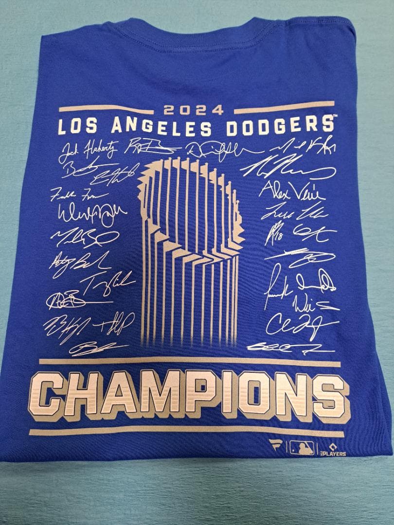 公式特別限定受注生産品ドジャースワールドシリーズ2024優勝記念ロスターTシャツ