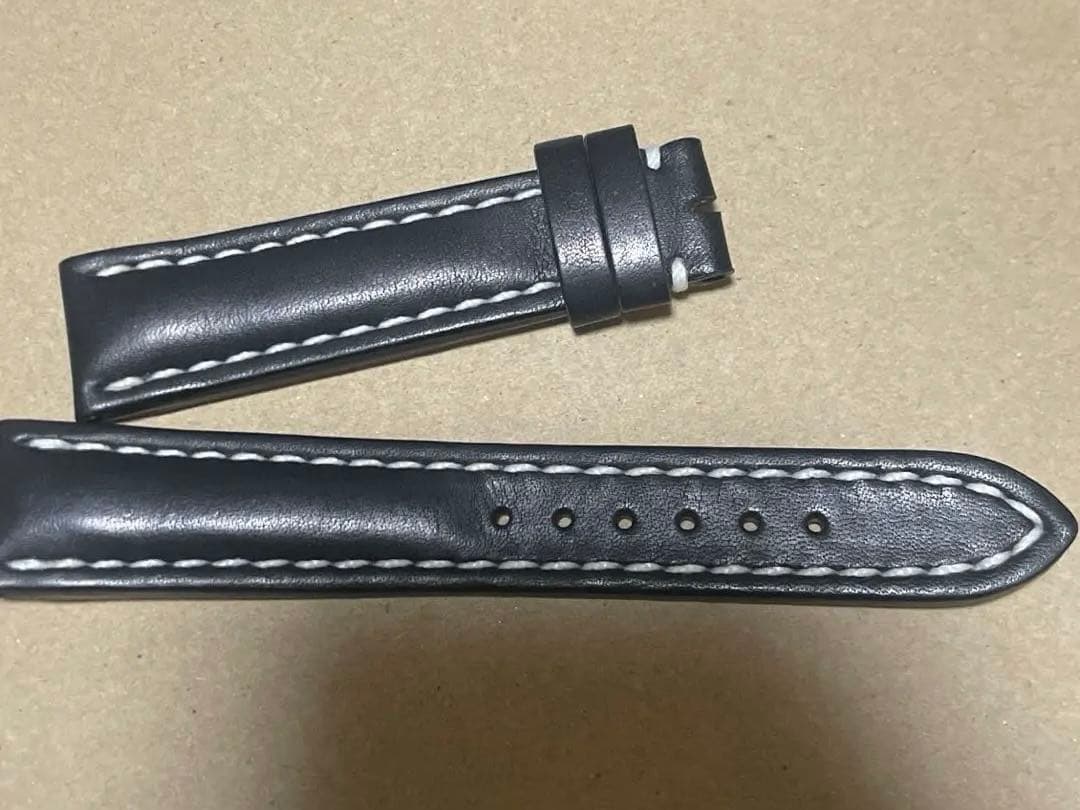 ブライトリング　皮ベルト　19-16 黒　ラスト