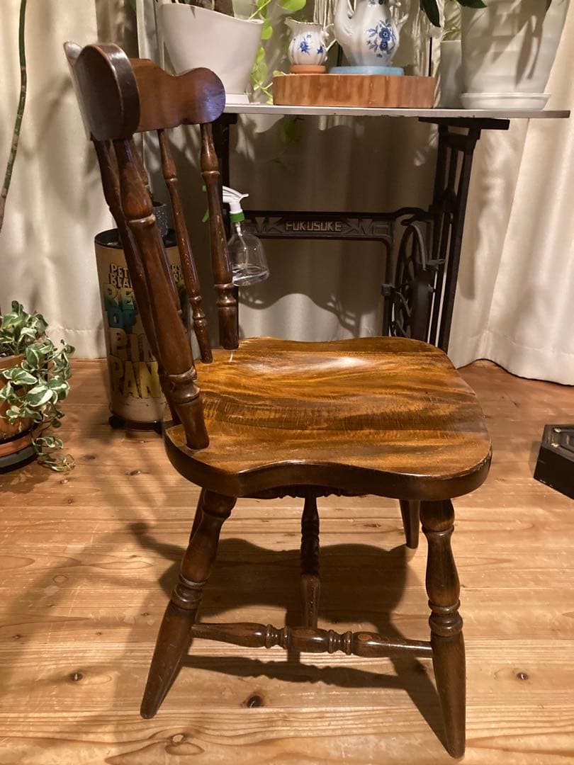 昭和レトロ　飛騨産業キツツキマーク　ウィンザーチェア　ダイニングチェア