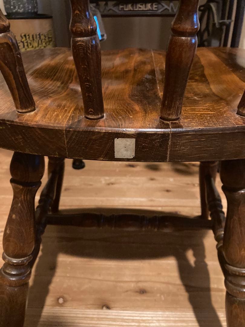 昭和レトロ　飛騨産業キツツキマーク　ウィンザーチェア　ダイニングチェア