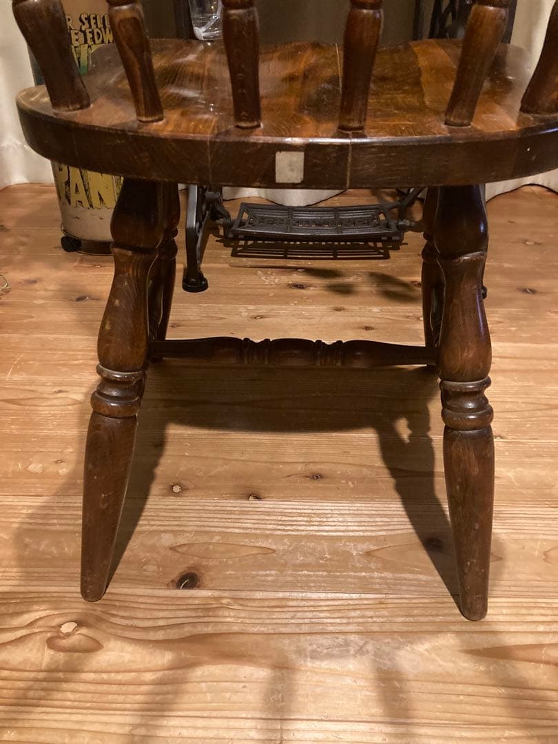 昭和レトロ　飛騨産業キツツキマーク　ウィンザーチェア　ダイニングチェア