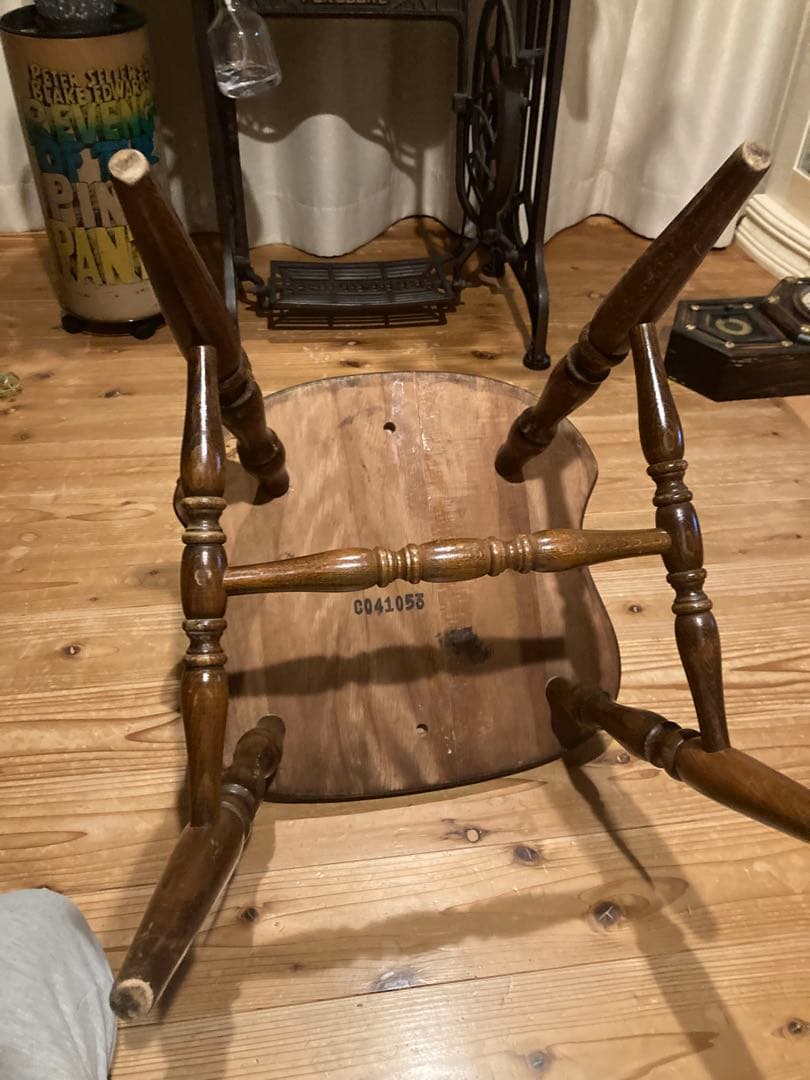 昭和レトロ　飛騨産業キツツキマーク　ウィンザーチェア　ダイニングチェア