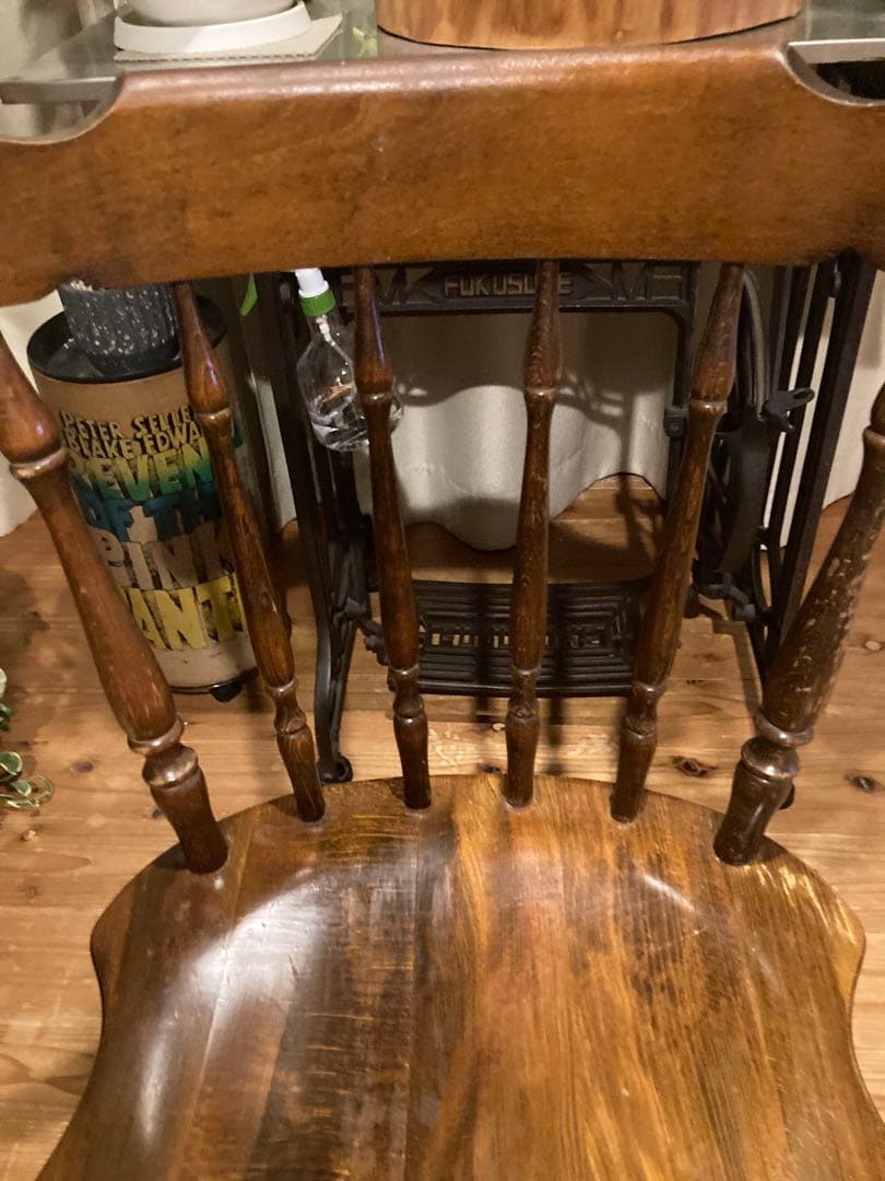 昭和レトロ　飛騨産業キツツキマーク　ウィンザーチェア　ダイニングチェア