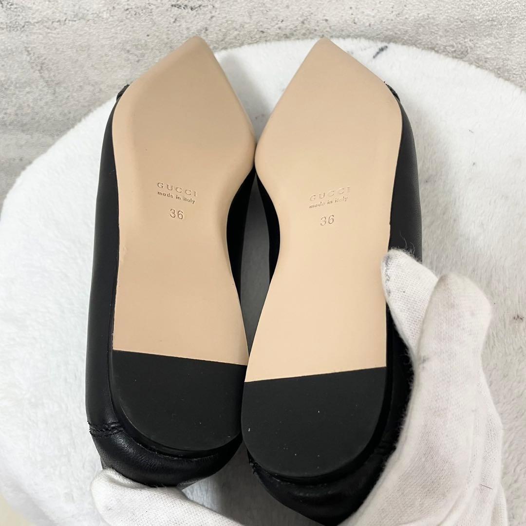 【新品】GUCCI グッチ　フラットシューズ　革靴　ホースビット