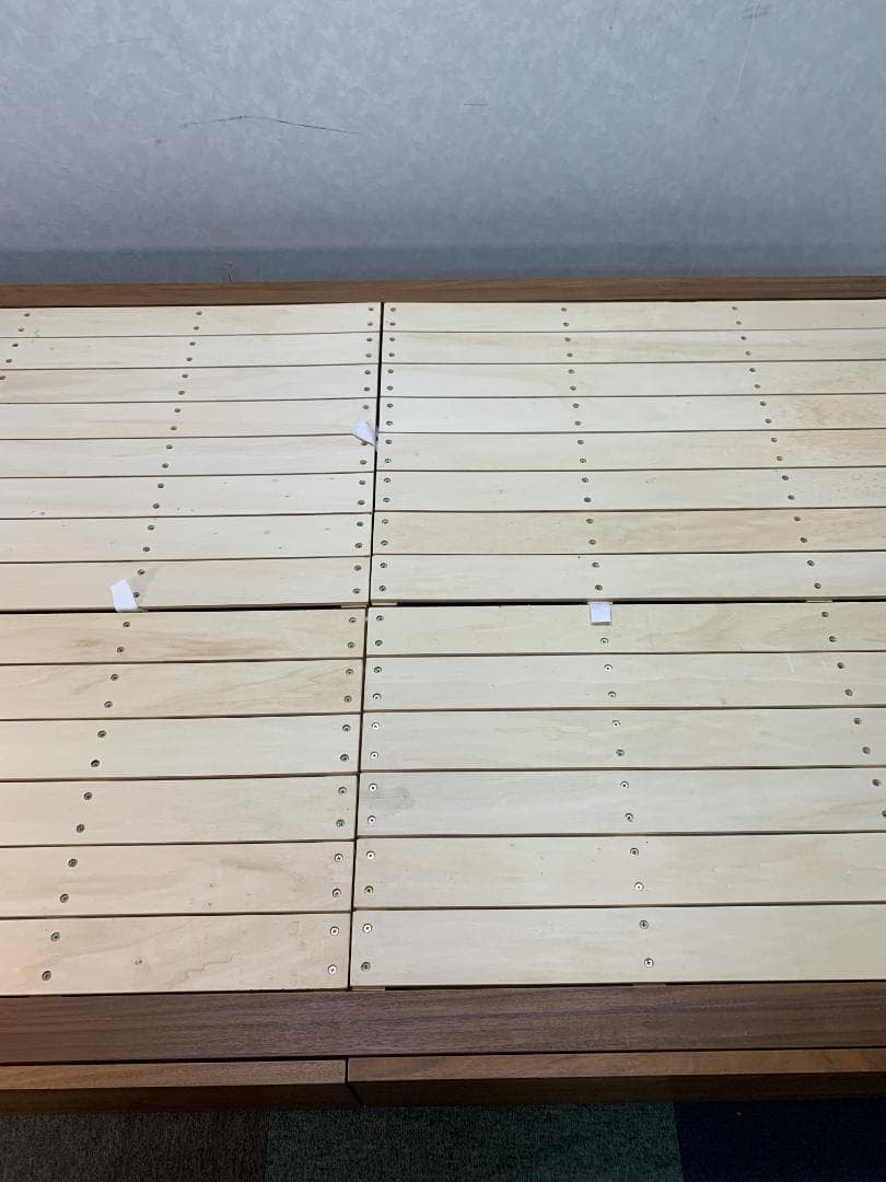 ☆943 無印 ウォールナット ベッドフレーム セミダブル 地域限定組立送料無料