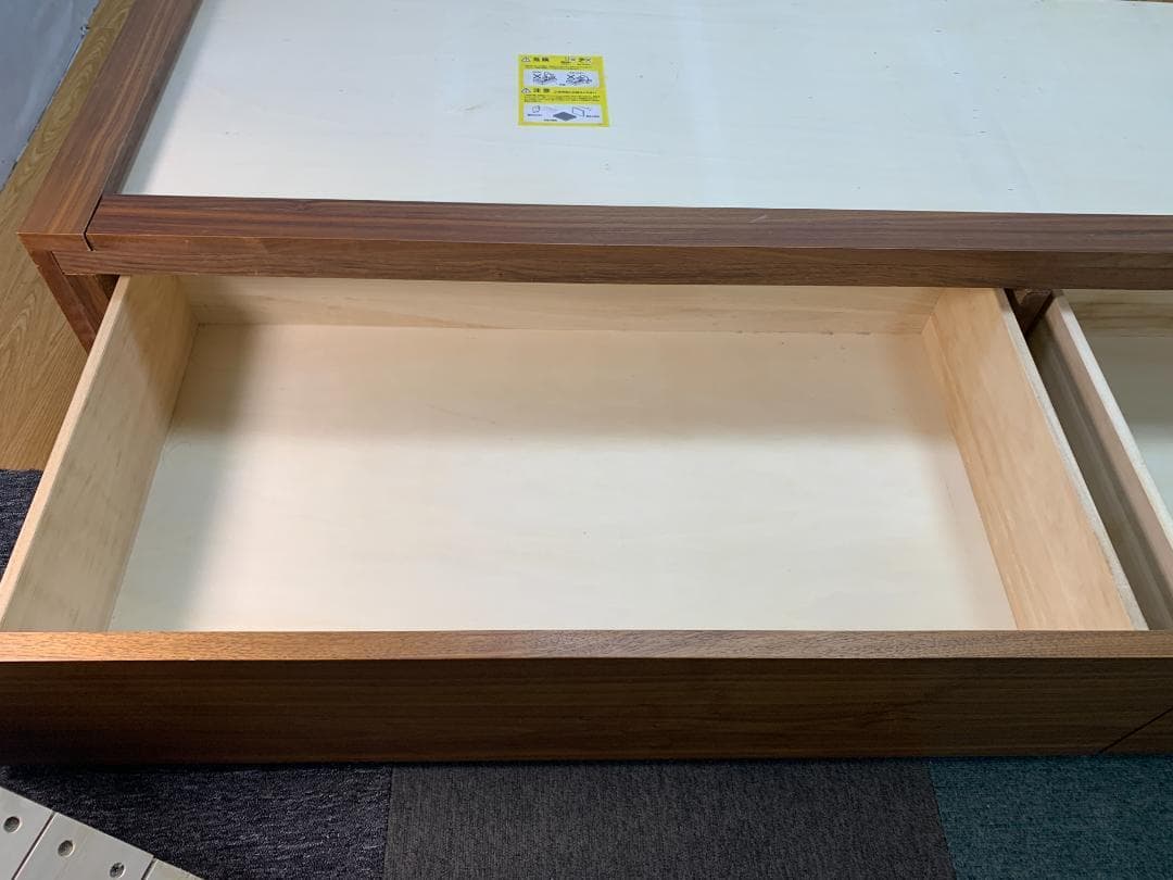 ☆943 無印 ウォールナット ベッドフレーム セミダブル 地域限定組立送料無料