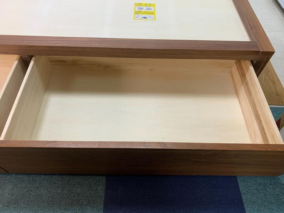 ☆943 無印 ウォールナット ベッドフレーム セミダブル 地域限定組立送料無料