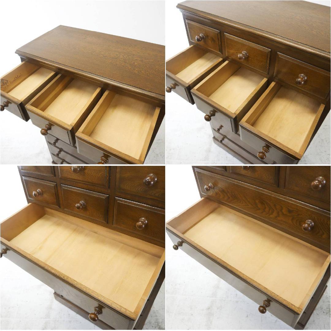 横浜クラシック家具 ノックオンウッド チェスト オーク無垢 高さ134cm