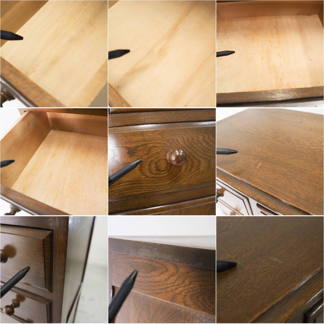 横浜クラシック家具 ノックオンウッド チェスト オーク無垢 高さ134cm