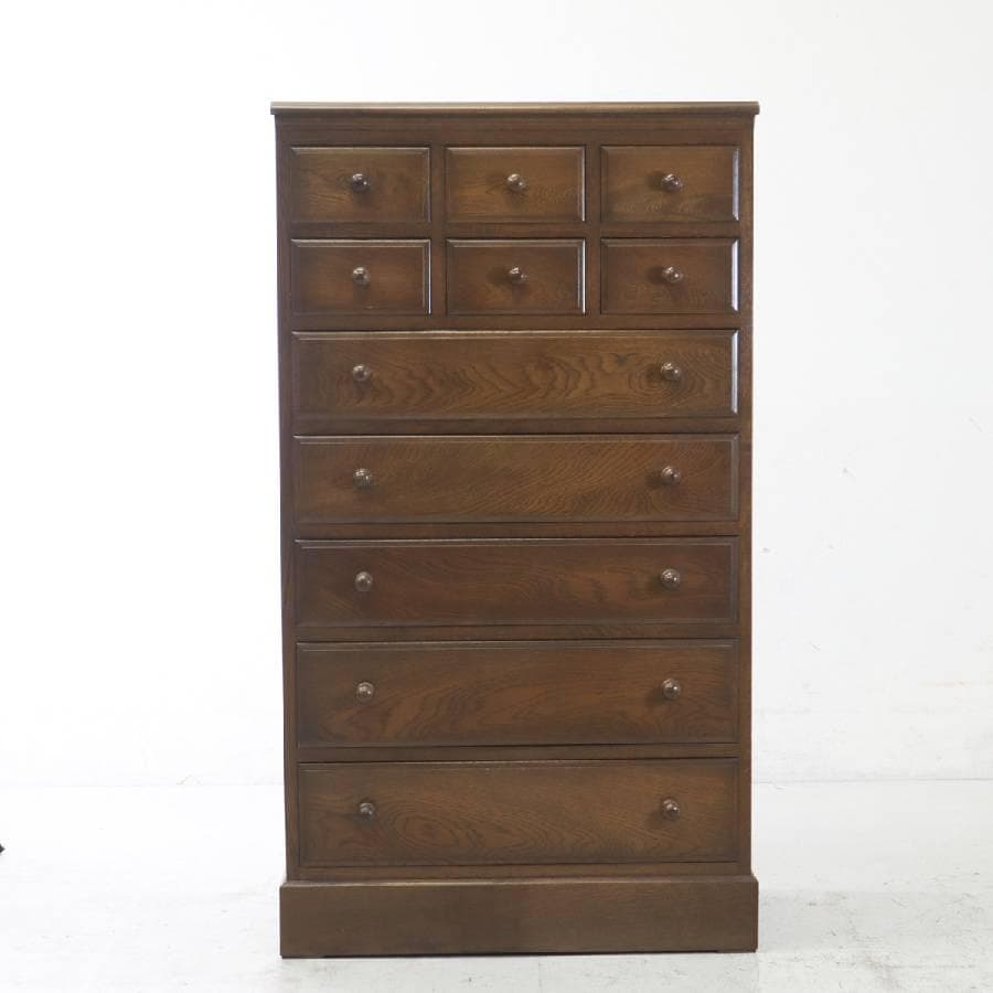 横浜クラシック家具 ノックオンウッド チェスト オーク無垢 高さ134cm