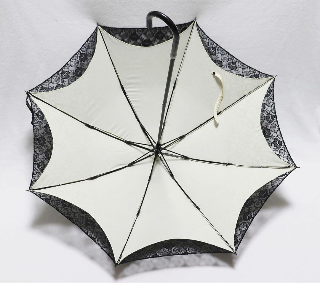 新品 UVケア加工 上品 豪華2重レース 晴雨兼用折りたたみ傘 日傘 雨傘