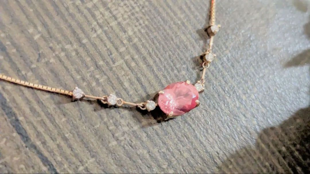 天然ロードクロサイト　 (インカローズ) オーバルミックス カット ネックレス