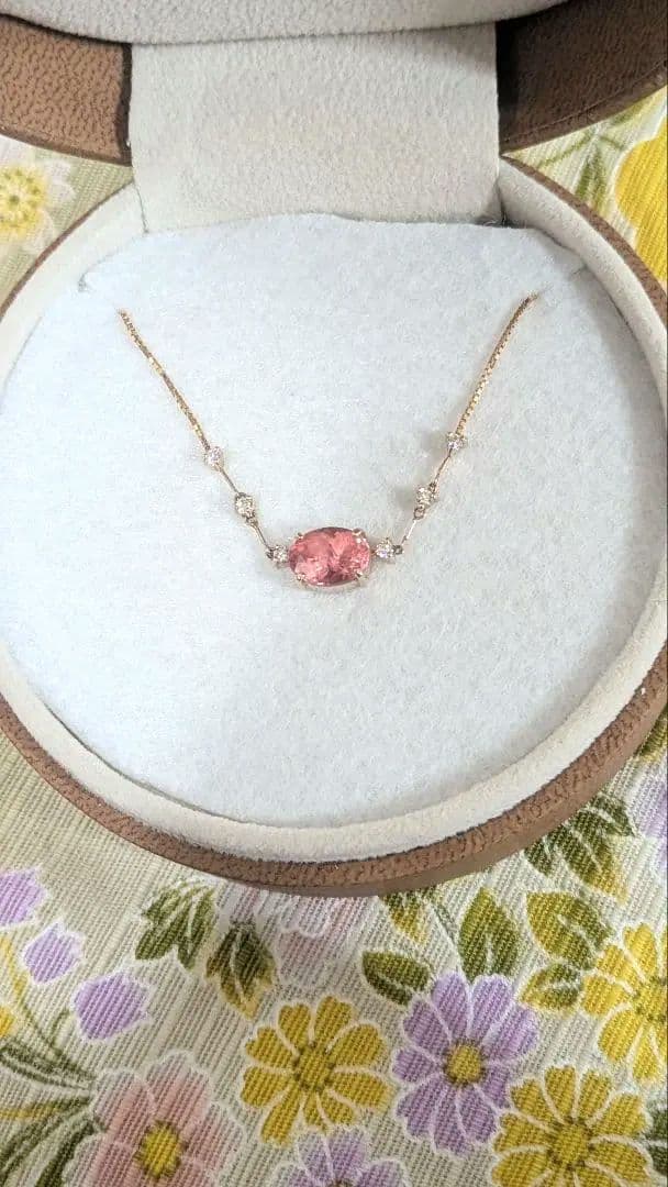 天然ロードクロサイト　 (インカローズ) オーバルミックス カット ネックレス