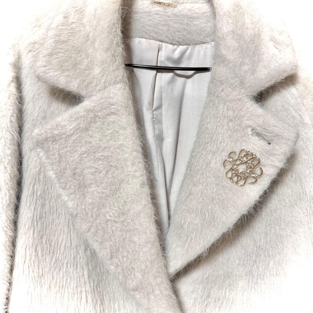 ♡SNIDEL♡ブローチ付きシャギーロングコート