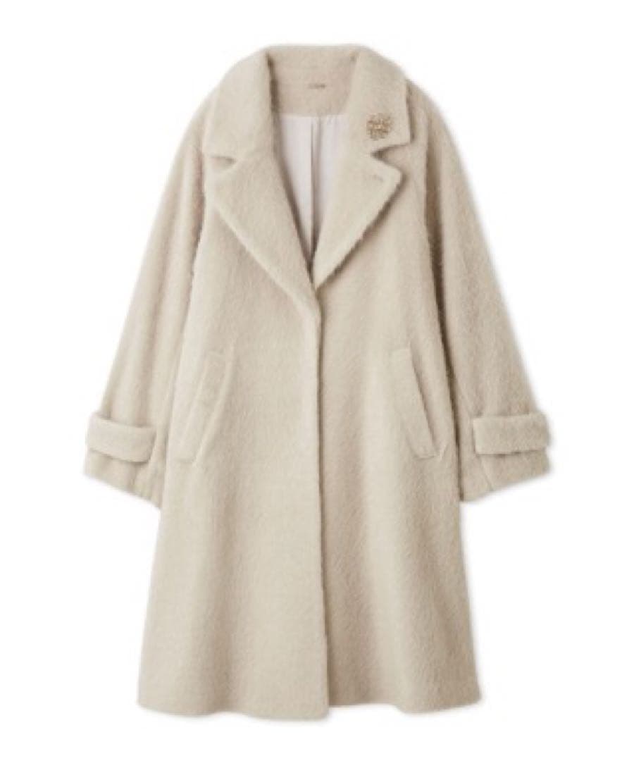 ♡SNIDEL♡ブローチ付きシャギーロングコート