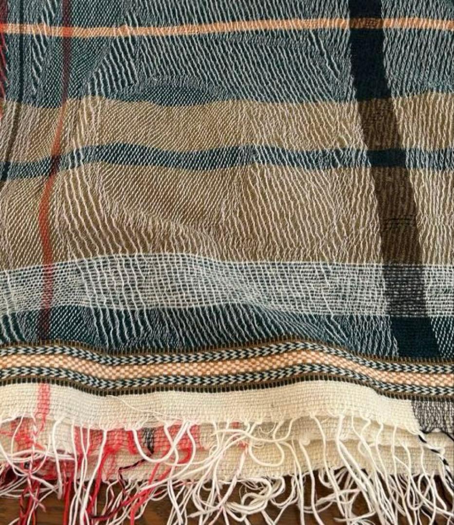 tamaki niime ウール混ショール ジャガード模様BIG