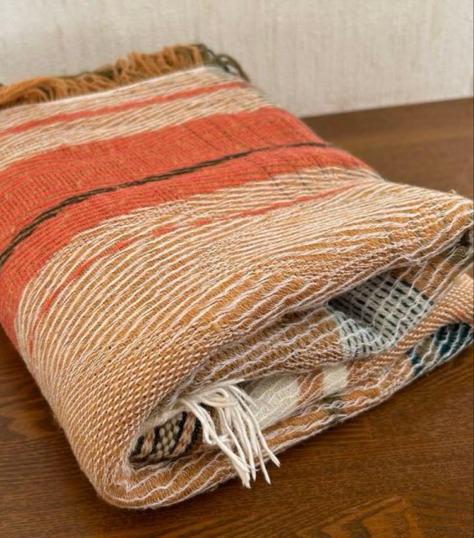 tamaki niime ウール混ショール ジャガード模様BIG