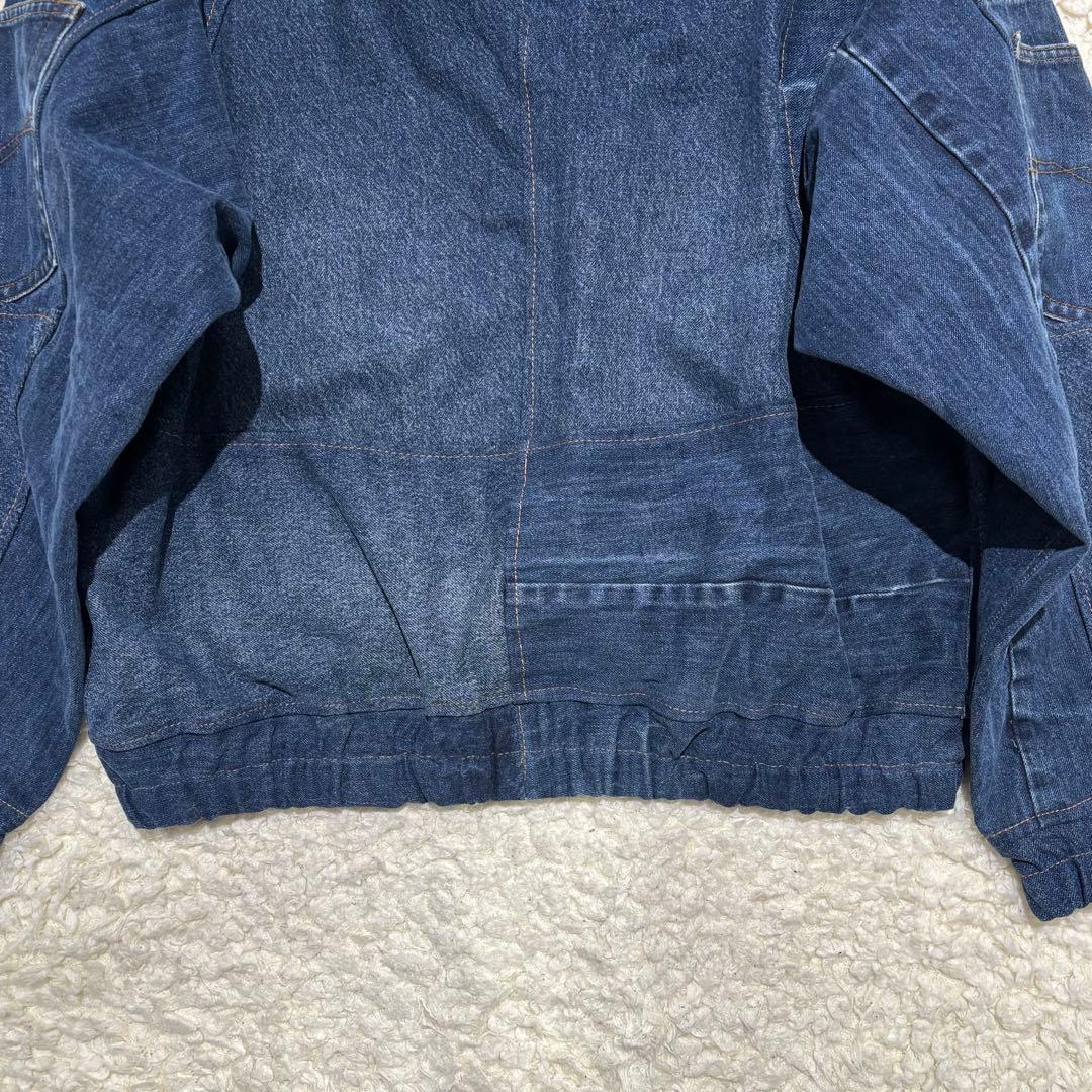 未使用級 Carhartt アクティブジャケット デニム フーディリメイク XL