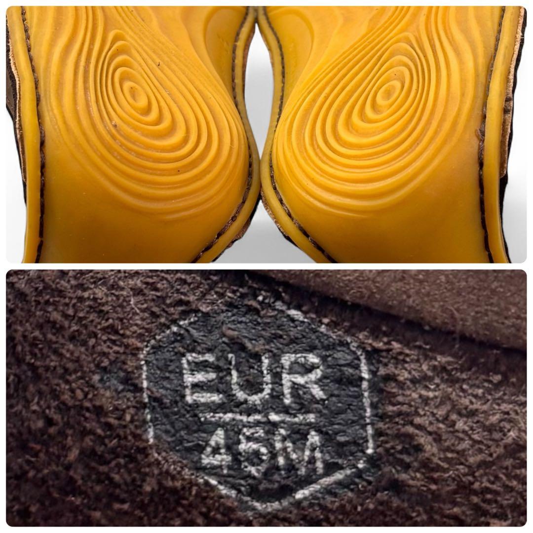 ヴィボ ベアフット 28.5 45 スエード モカシン スリッポン ブラウン