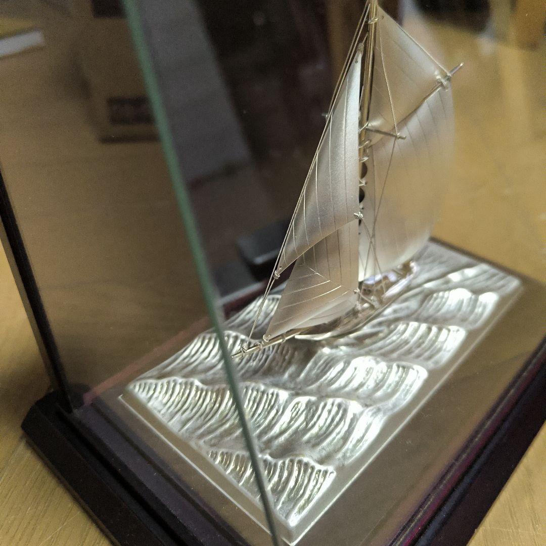 「ヨット　1本マスト」6号の銀製（SILVER 985の刻印）