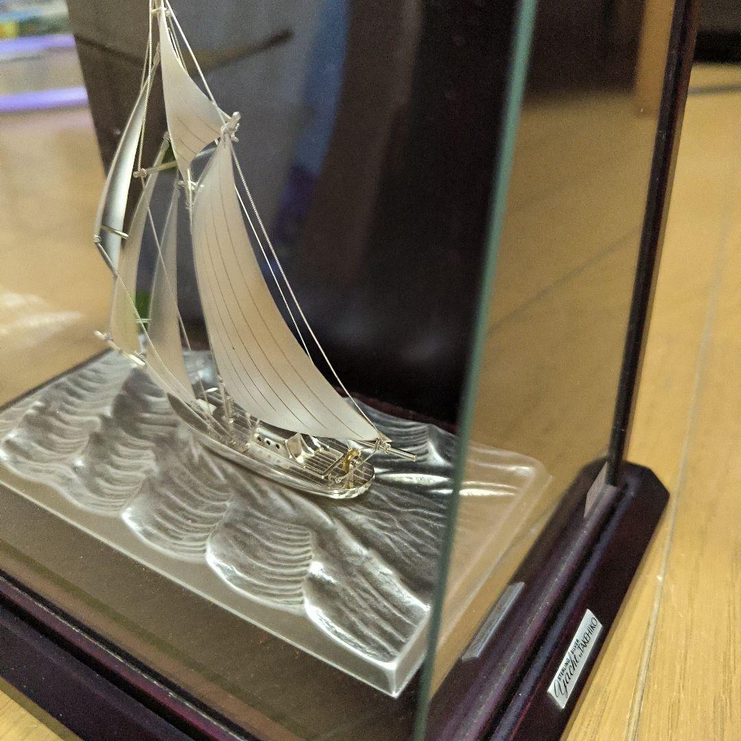 「ヨット　1本マスト」6号の銀製（SILVER 985の刻印）