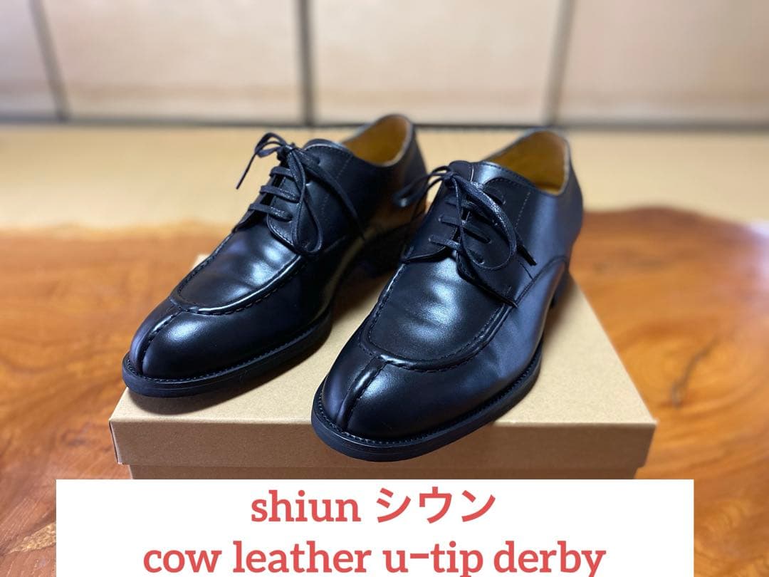 【完売品】【未使用級】shiun シウン uチップ ダービーシューズ