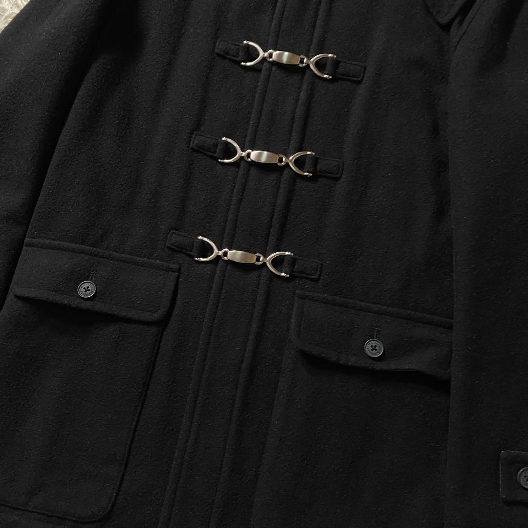 美品】バーバリーブラックレーベル　ダッフルコート　金具　ノバチェック　ナイトロゴ