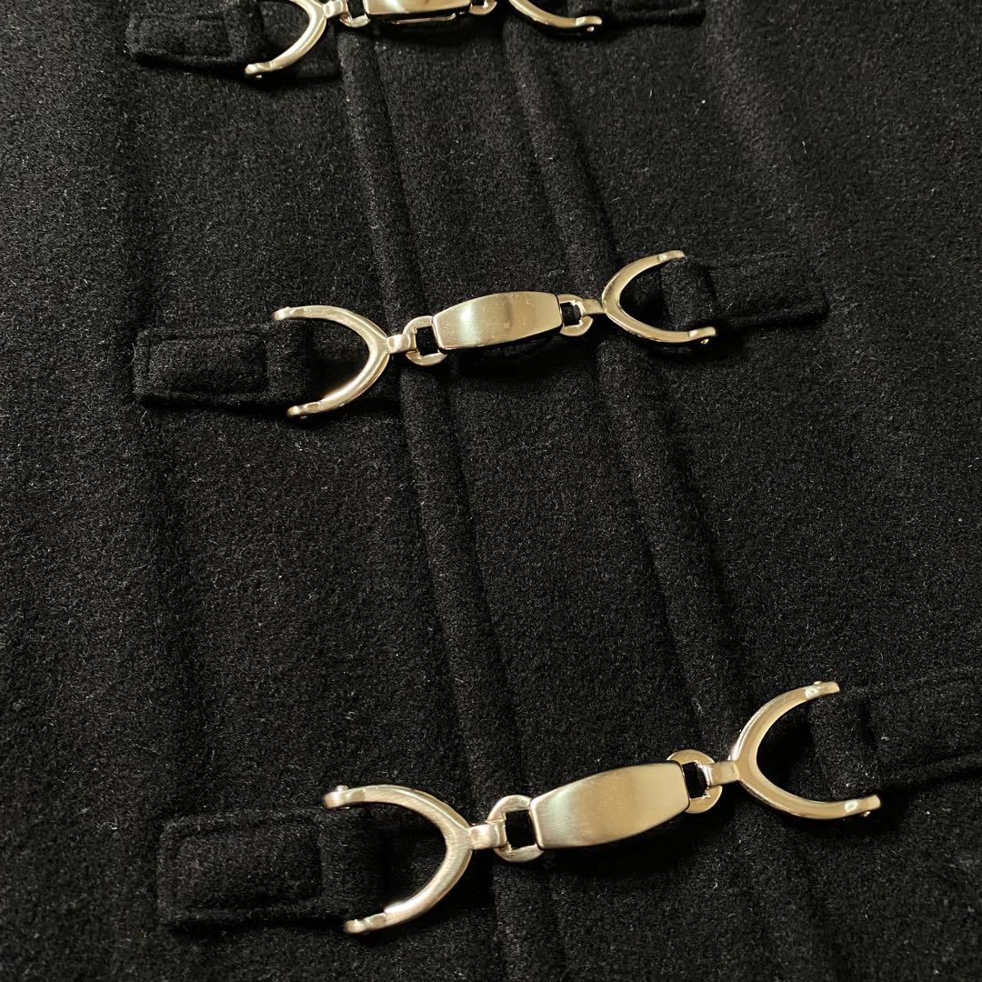 美品】バーバリーブラックレーベル　ダッフルコート　金具　ノバチェック　ナイトロゴ