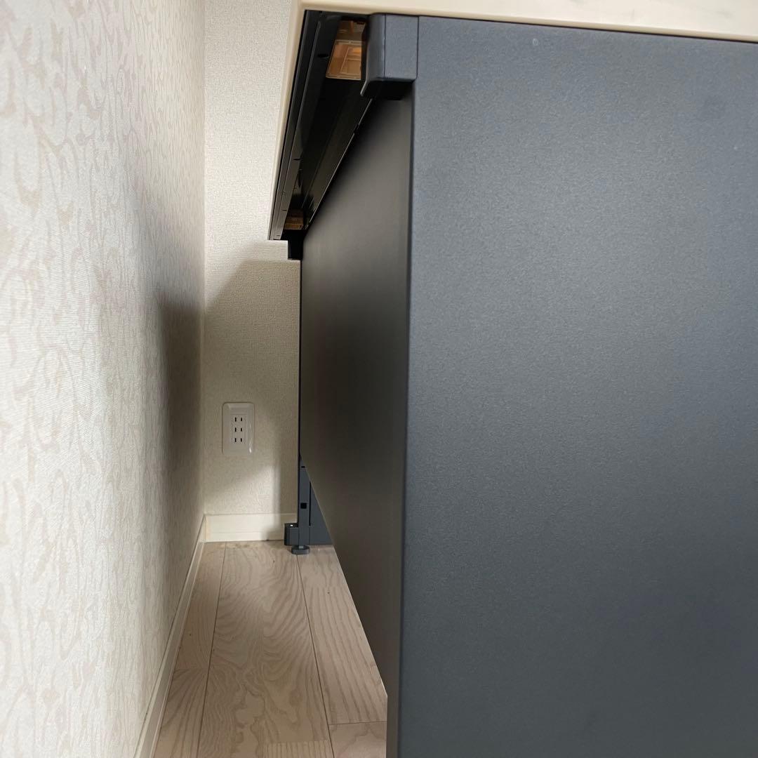 コクヨ　デスク INVENTシリーズ　本体ブラック　天板ホワイトナチュラル