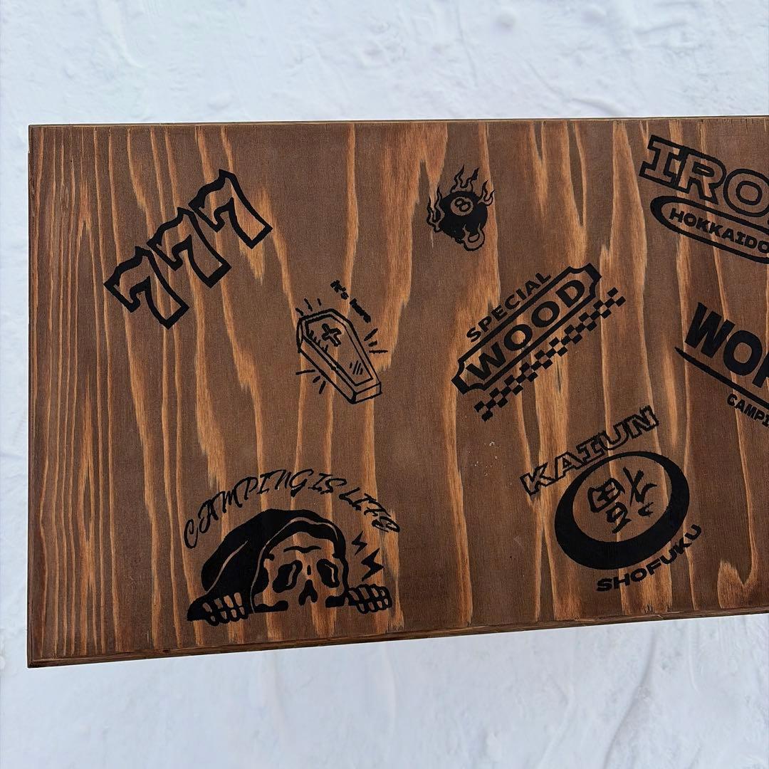 キャンプテーブル　生刷り　折り畳み　無骨　ソロキャンプ　車中泊　ハンドメイド