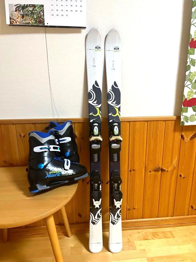 専用スキー板128cm kissmark キスマークブーツセット　25cm