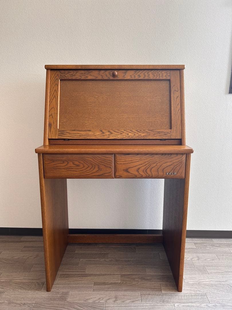 浜本工芸　木製コンパクトデスク 収納付き