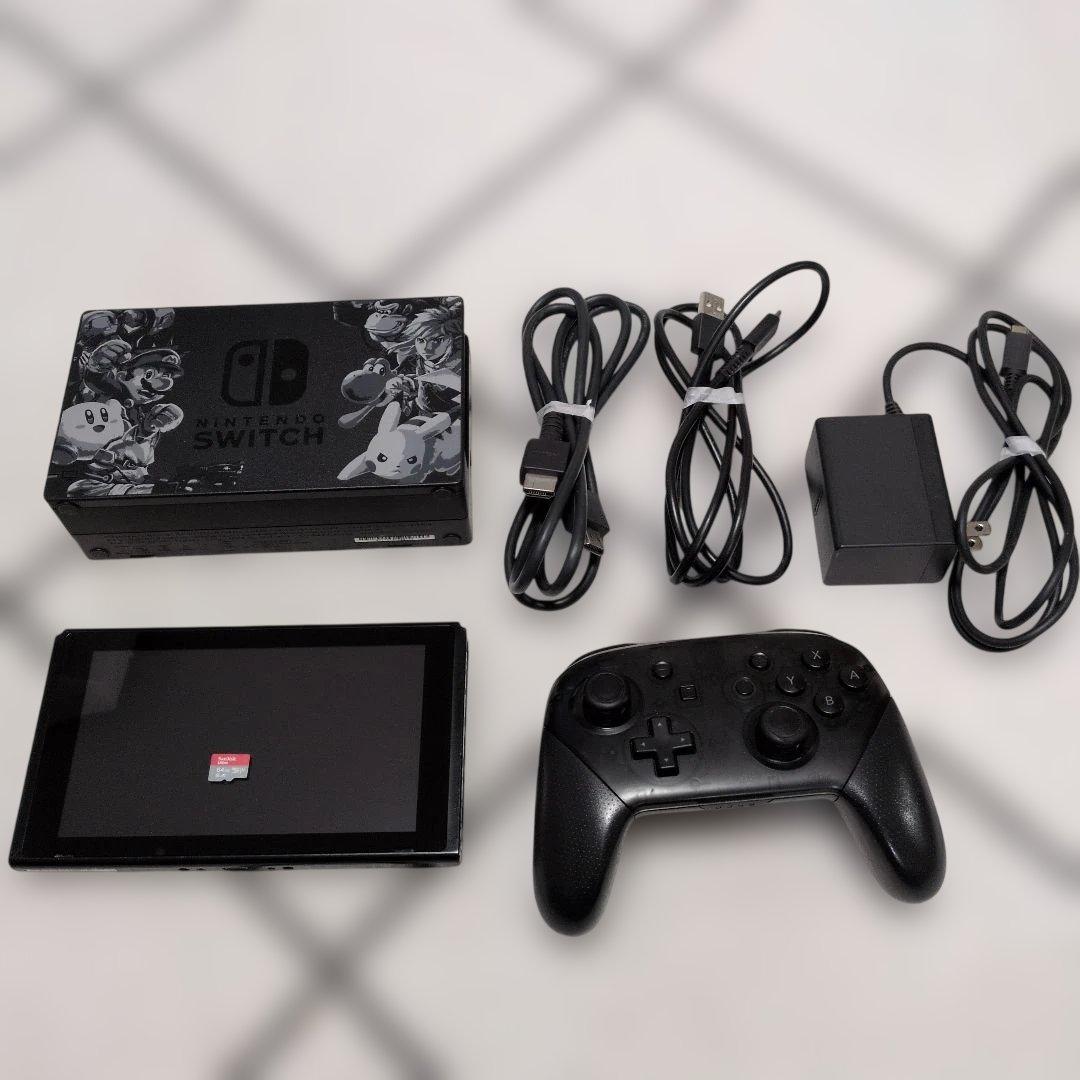 【即決価格有り】switch本体　スマブラドック　プロコン　SDカード付き