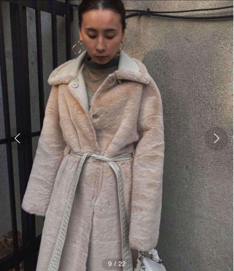 いちご様　AMERI MANY WAY FAKE BOA COAT